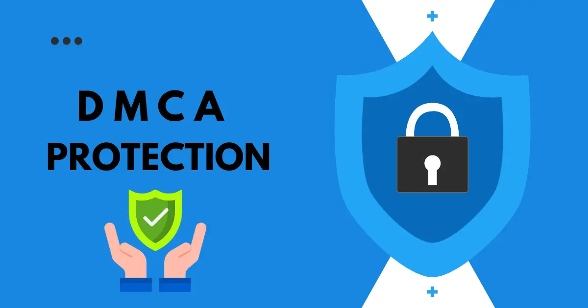 DMCA Protection banner showing secure shield and lock icon – part of DMCA Disclaimer for CapCut Mod APK page explaining copyright safety and policy.