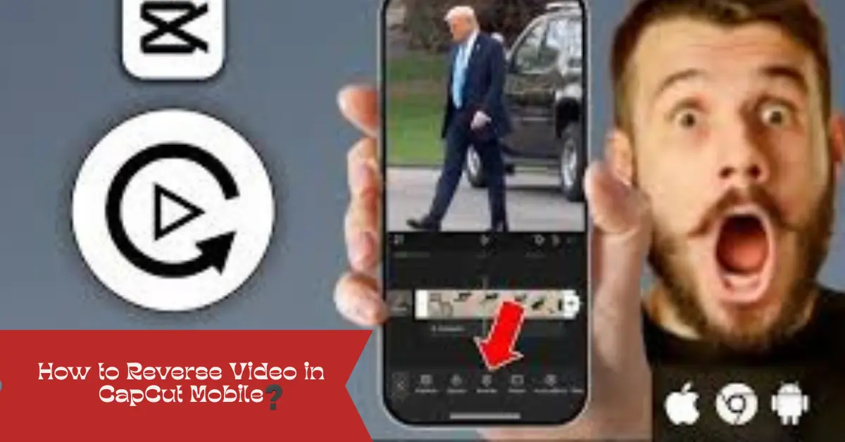 Example of a reversed video on CapCut Mobile demonstrating the reverse tool and export options for creative editing.