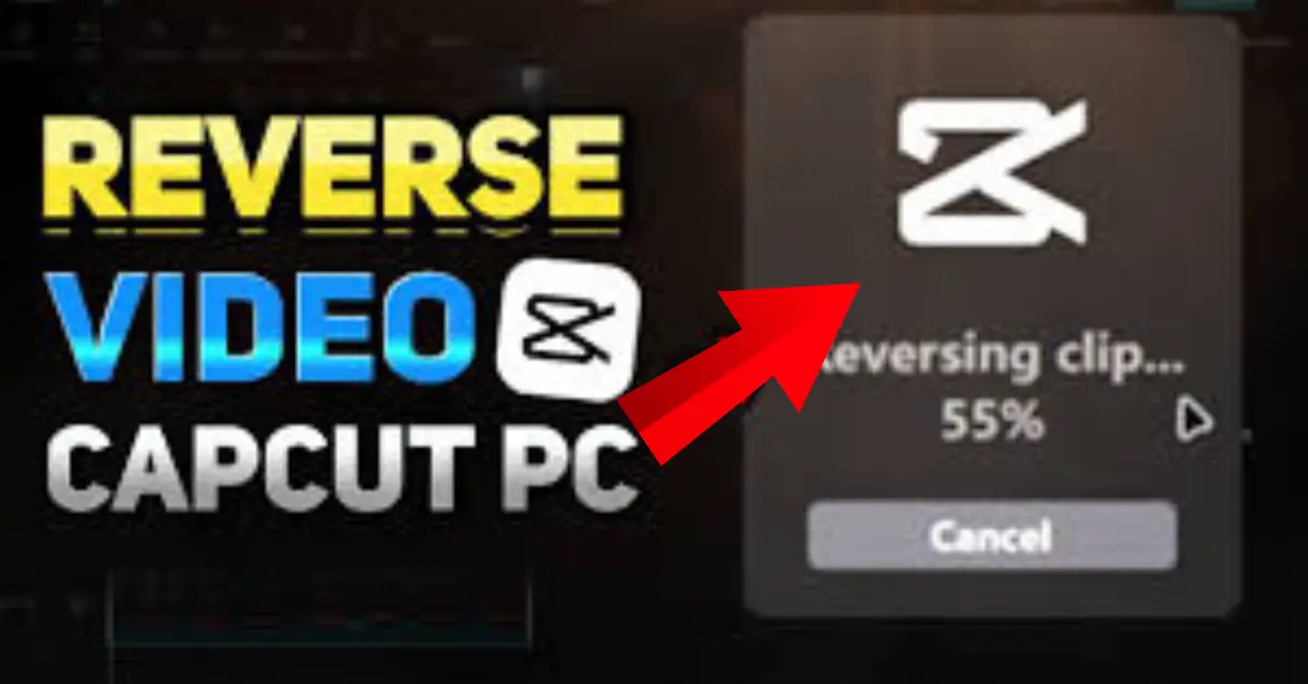 CapCut PC workspace showing the process to apply the reverse video effect for smooth playback and professional video editing.