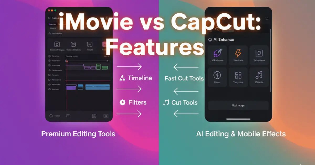 iMovie Vs CapCut: Which is Best for Editing in 2025? 2 Comparison of editing features in iMovie and CapCut