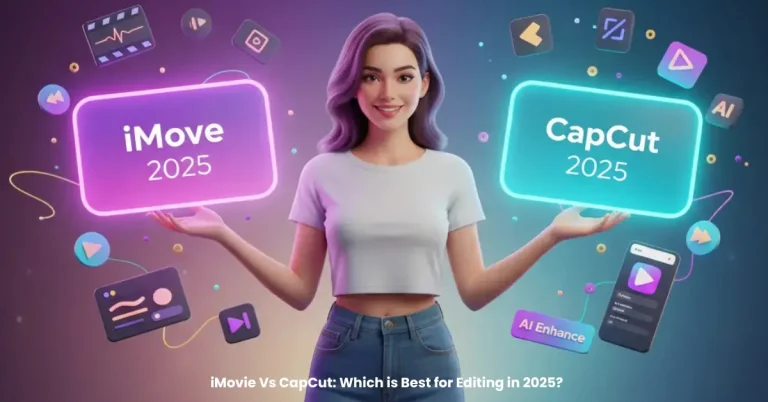 iMovie vs CapCut comparison showing editing tools and app features